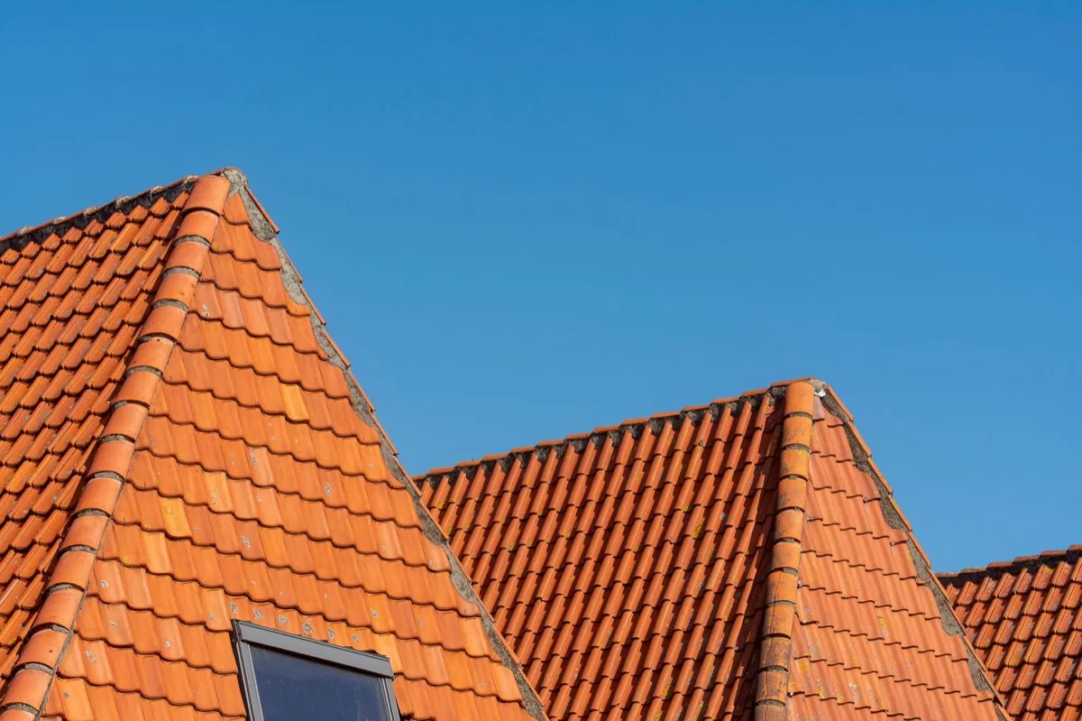 Clay barrel tile rooflines on homes in Medford, OR